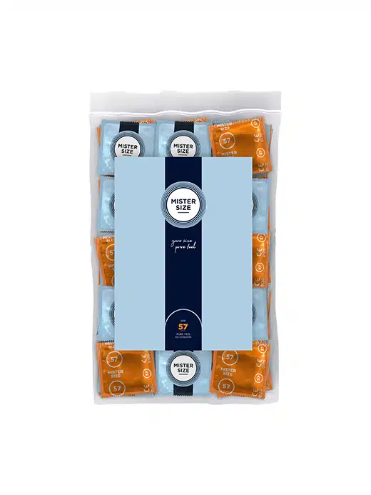 MR57100-mister-size-kondom Mister Size – 57mm – Tynne Kondom 1 stk - Bilde 1