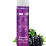 NUEI - HOT OIL - Varmende Massasjeolje - Bjørnebær - 100ml
