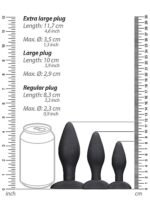 Ouch! Apex Buttplug Sett - 3 stk - Sort