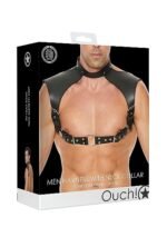 Ouch! Harness med Collar - One Size - Sort