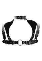 Ouch! Harness med Collar - One Size - Sort