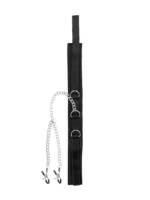 Ouch! Velcro Collar med brystklyper - Sort - Bilde 5