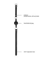 Ouch! Black & White - Ballgag med pustehull - Sort