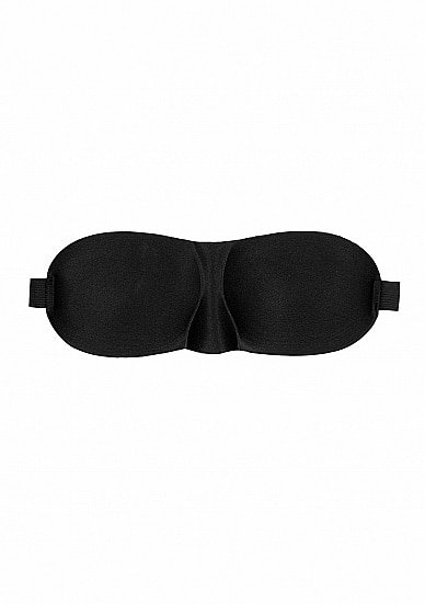 Ouch!  Black & White - Satin Curvy Eyemask - Øyemaske Sort