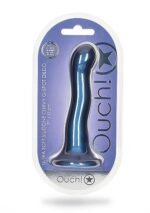 OUCH! - Ultra Soft Silicone - Dildo med sugekopp - 17 cm - Blå