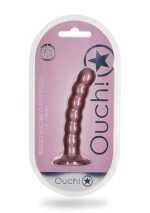 OUCH! - Beaded Silicone - Dildo med sugekopp - 13 cm - Rosa