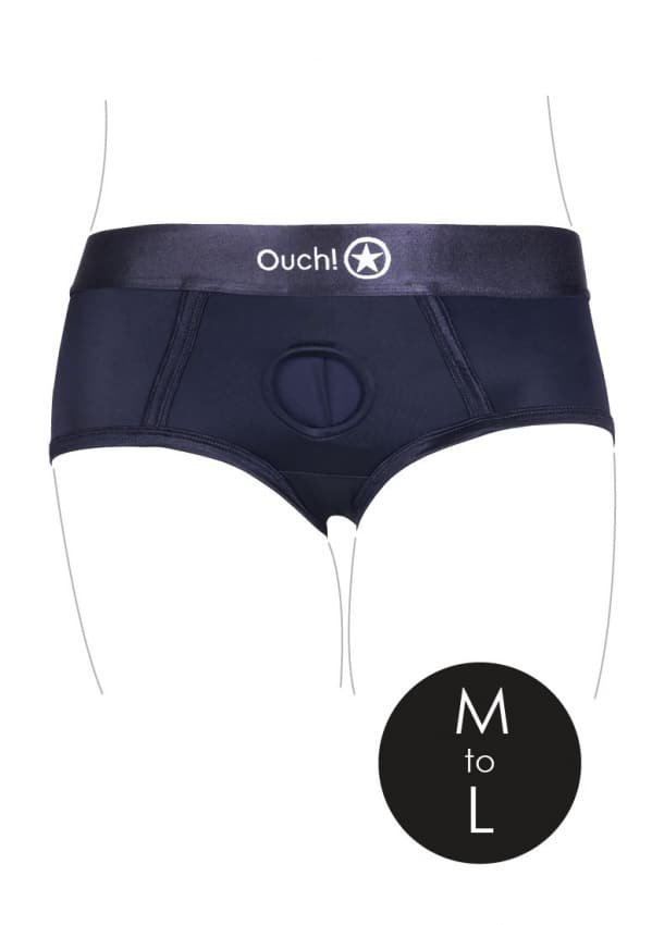 Ouch! Vibrating Strap-on Brief - M/L Ouch! Vibrating Strap-on Brief - M/L
