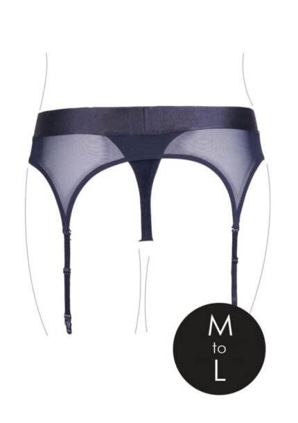 Ouch! Vibrating Strap-on Thong med Strømpebånd - M/L