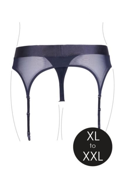 Ouch! Vibrating Strap-on Thong med Strømpebånd - XL/XXL