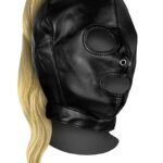 OUCH! - Xtreme - Bondage Maske Med Blond Hestehale - Sort