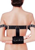 OUCH! - HÅND OG ARM CUFFS MED JUSTERBARE STROPPER - SORT