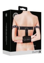 OUCH! - HÅND OG ARM CUFFS MED JUSTERBARE STROPPER - SORT