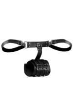 OUCH! - HÅND OG ARM CUFFS MED JUSTERBARE STROPPER - SORT