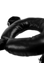 OUCH! -  POLSTRET LÅR RESTRAINTS MED HÅNDCUFFS - SORT