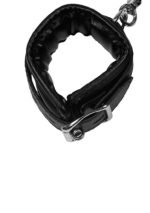 OUCH! -  POLSTRET LÅR RESTRAINTS MED HÅNDCUFFS - SORT