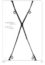 OUCH! - BONDAGE SETT TIL DØR MED HÅND OG FOT CUFFS - SORT