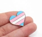 Pride pin - Trans Flag Heart Pin - 1stk