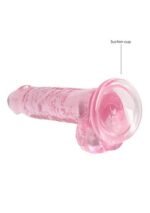 Realrock – Crystal Clear – Realistisk Dildo med Pung – Rosa - 17 cm - Bilde 4