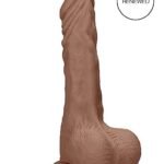 RealRock - Dildo med pung - 7" / 17 cm - Tan
