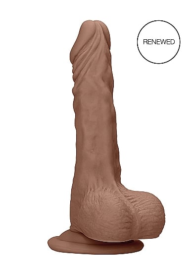 RealRock - Dildo med pung - 7" / 17 cm - Tan