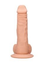 RealRock - Dildo med pung - 10" / 27 cm - Lys hudfarge