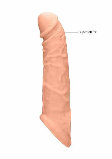 RealRock - 8" / 20 cm - Myk Penisforlenger - Lys Hudfarge