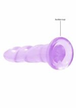 Realrock – Crystal Clear – Enkel dildo med sugekopp – Lilla - 17 cm