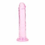 Realrock – Crystal Clear – Enkel Realistisk Dildo – Rosa - 14.5 cm