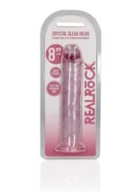 Realrock – Crystal Clear – Enkel Realistisk Dildo – Rosa - 20 cm