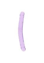 Realrock – Crystal Clear – realistisk Dobbeldildo – Lilla - 34 cm