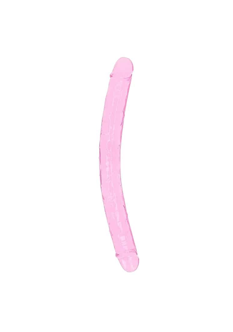 Realrock – Crystal Clear – Realistisk Dobbeldildo – Rosa - 45 cm Realrock – Crystal Clear – Realistisk Dobbeldildo – Rosa - 45 cm
