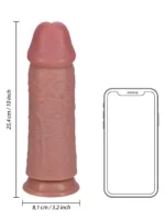 Realrock - Ekstra Tykk Dildo uten pung - 25,4 cm - Lys hudfarge - Bilde 3