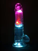 Realrock - Oppladbar vibrator med pung - LED lys - 7" - Bilde 6