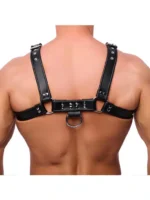 Red Leather - Harness i lær - Sort S/M - Bilde 3