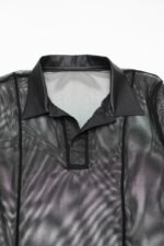 Regnes Fetish Planet - Roberto - Mesh poloskjorte med wetlook detaljer