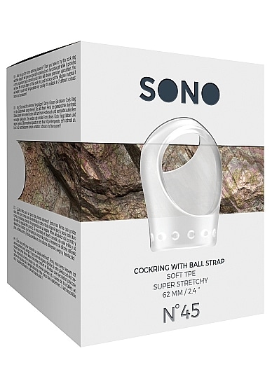 SONO - No.45 - Penisring Med Ballestrekker - Transparent