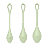 Satisfyer - Yoni Power 2 - Vaginakule Sett - Lys Grønn