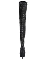 Erogance - Lårhøye Boots - D3063 - Sort - Bilde 3