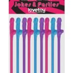 Love Toy - Multicolor Willy Straws - Fargerike Sugerør