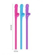 Love Toy - Multicolor Willy Straws - Fargerike Sugerør