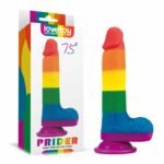 Love Toy - Prider - Pride Dildo med Pung og Sugekopp