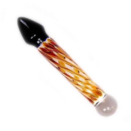 Kiotos Glass - Blå/Oransj Glassdildo
