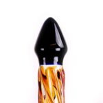 Kiotos Glass - Blå/Oransj Glassdildo