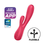 Satisfyer Mono Flex - Rabbitvibrator med app - Red berry 