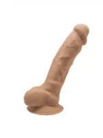 Silexd - Silikon Dildo med Pung - Model 1 - 7" - Lys Hudfarge - Bilde 3