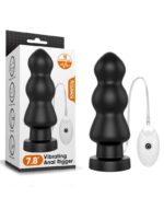 LoveToy - King Size Vibrating Anal Rigger  7,8" / 19,8 cm - sort