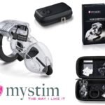 Mystim - Pubic Enemy No2 - Elektro kuklås med penisplugg