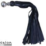 Avalon - KING - Stor Sort Flogger med Kulehåndtak i Metall