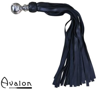 Avalon - KING - Stor Sort Flogger med Kulehåndtak i Metall