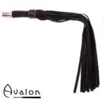 Avalon - ARRAN - Svart Lærflogger med Metall på Håndtaket